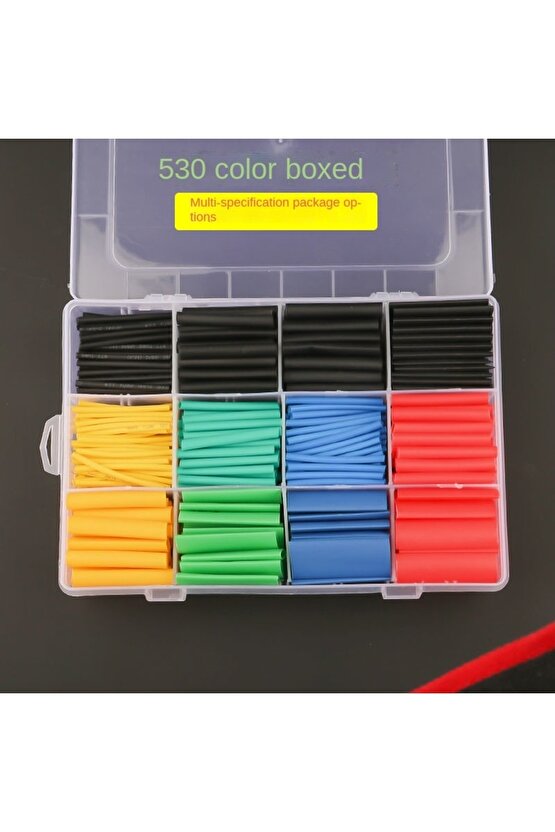 560 Parça Set Isıyla Daralan Makaron Kablo Koruyucu Kılıf