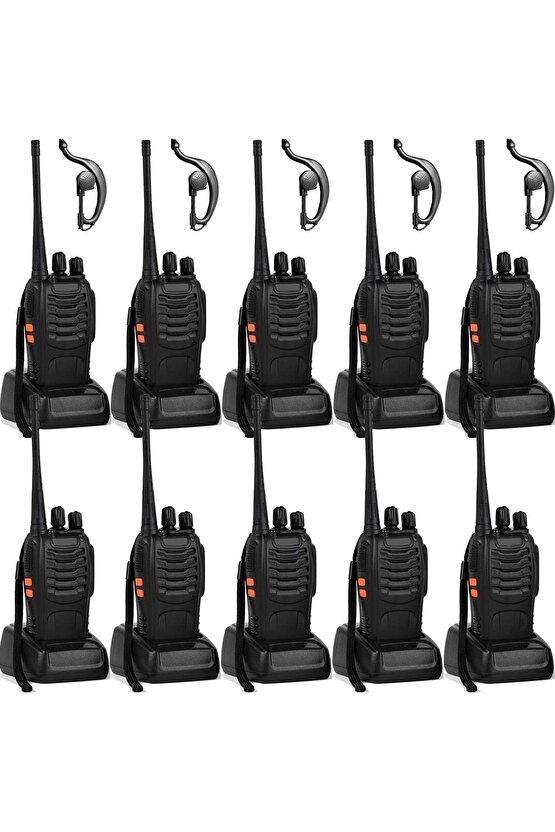 10 Adet Pratik Aç Kullan Telsiz Depo Haberleşme Antrepo Silo El Telsizi