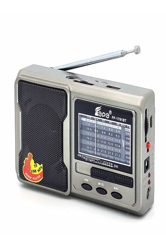 Deprem Çantasına Uygun Taşınabilir El Fenerli 8 Bandlı Radyo Bluetooth Usb Tf Kart Destekli Fm Radyo