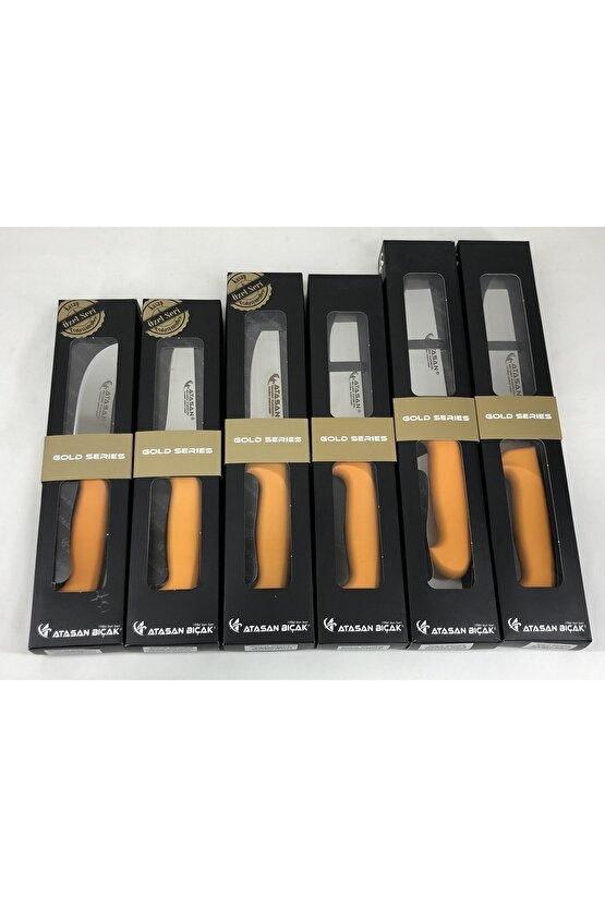Atasan Gold Series Yüzme Sıyırma ve Kasap 6lı Bıçak Seti Yüksek Karbonlu Çubuk Çelik