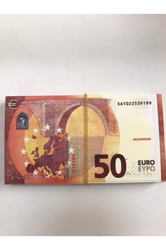 100 Adet 50 Euro Geçersiz Şaka Düğün Parası Oyun Parası