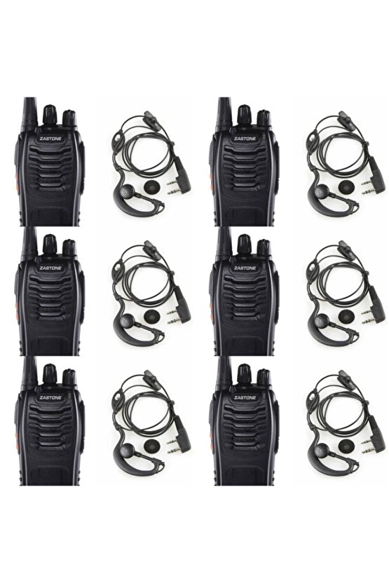 6 Adet Lisans Gerektirmeyen Tam Takım Zastone Pmr El Telsizi Restoran Çay Bahçeleri İçin