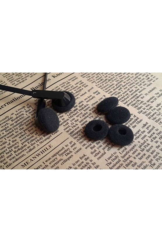 Kulaklık Süngeri, Kulaklık Yastığı 10 Adet (18 mm) - SİYAH