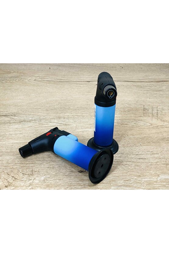 2 Adet Doldurulabilir Depolu Mavi Pürmüz Alevli Ateşleyici Çakmak