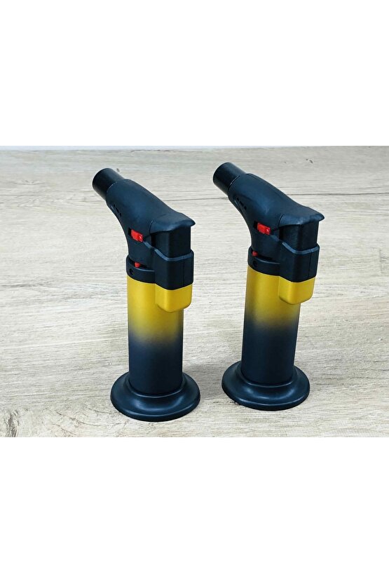 Turbo Alevli Jet Pürmüzlü Portatif Çakmak Kamp Mutfak Karavan Piknik Mangal