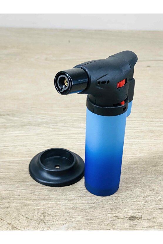 Masa Için Pürmüz Çakmak Mavi Jet Alevli