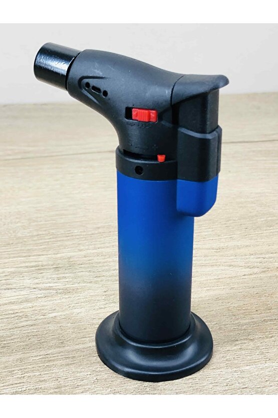 Mavi Renk Hafif Pipo Çakmağı Pratik Kolay Kullanım Pürmüz Alevli