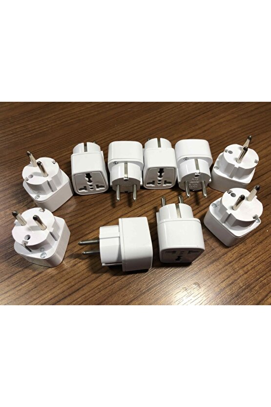Amerikan Ingiliz Fişini Türk Fişine Dönüştürücü Adaptör 10 Adet