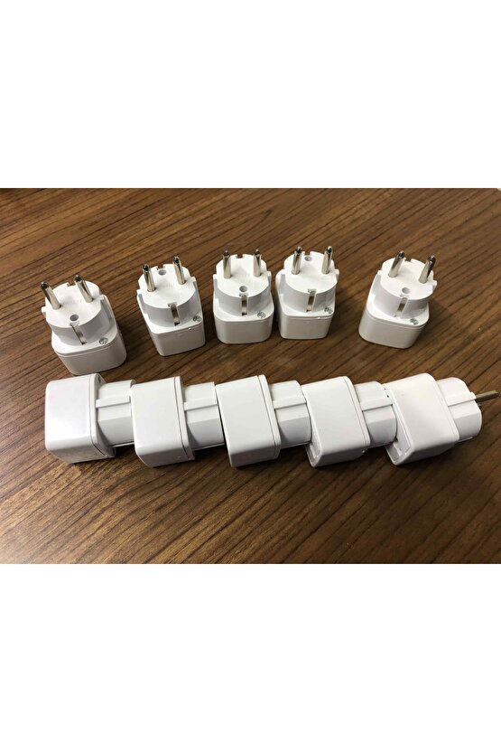 10 Adet Ingiliz Priz Çevirici Fiş Dönüştürücü Mini Adaptör