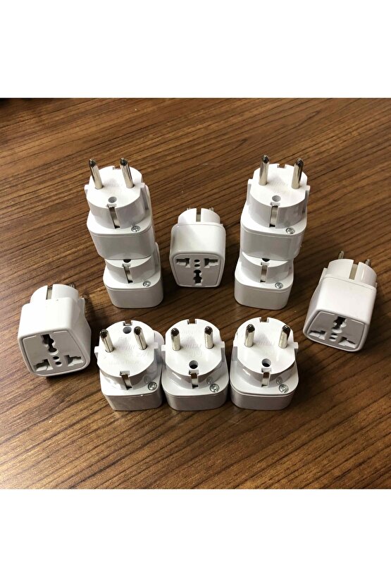 10 Adet Amerikan Priz Çevirici Fetih W360 (beyaz)