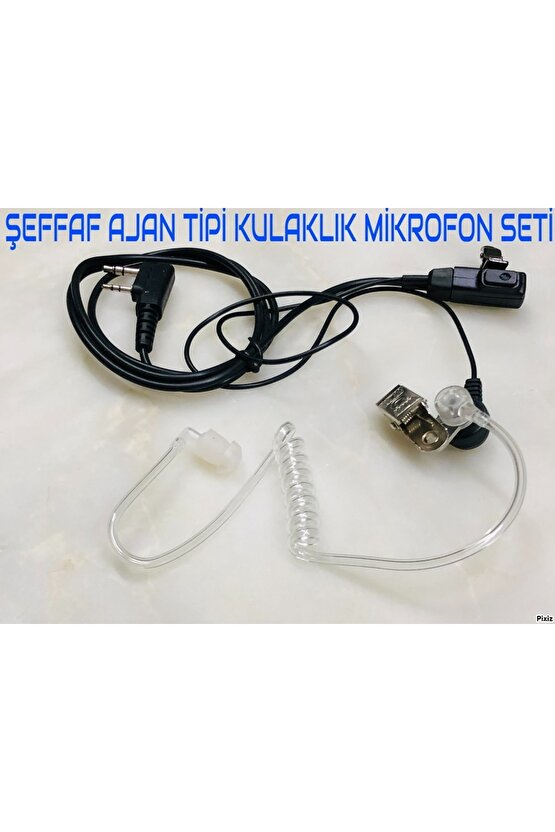 Kulak Içi Spiral Akustik Şeffaf Telsiz Kulaklığı Motorola Hyt Hytera El Telsizlerine Uyumlu