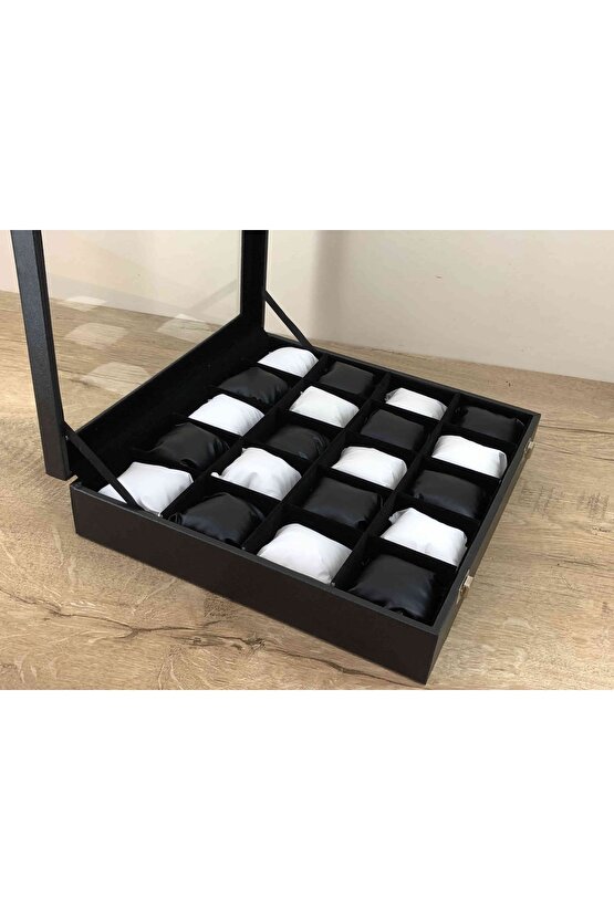 Yerli Üretim 20 Farklı Saat Alabilen Deri Kaplama Takı Kolye Bileklik Kol Saati Muhafaza Kutusu