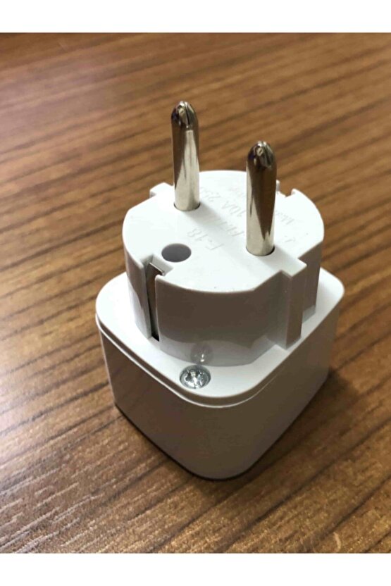 2 Adet Üniversal Çevirici Priz Amerikan İngiliz Fiş Dönüştürücü Türk Tipe Çeviren Adaptör Başlık