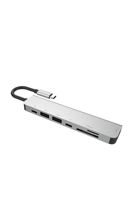 7 In 1 Sd Usb Type-c Hub Hdmı Girişli Macbook Çevirici Çoklayıcı