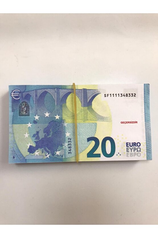 100 Adet 20 Euro Geçersiz Sahte Düğün Parası Oyun Parası