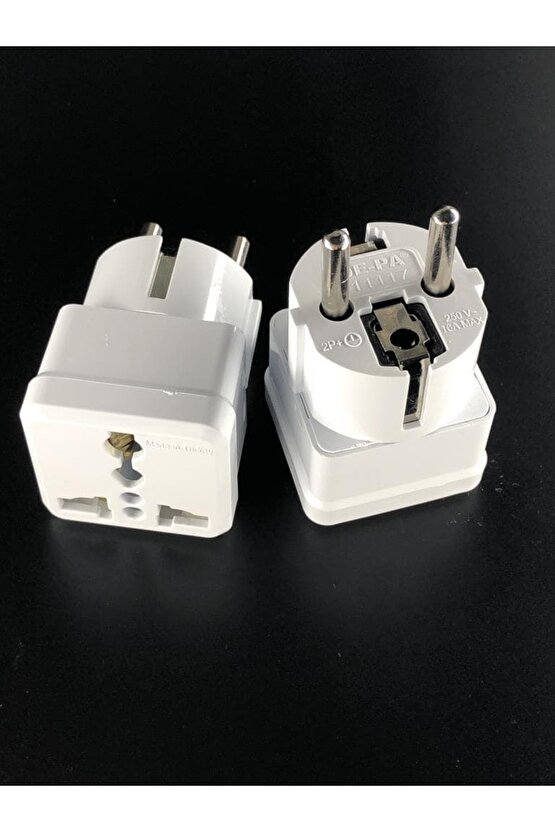 Universal Çevirici Priz Amerikan İngiliz Fiş Dönüştürücü Beyaz