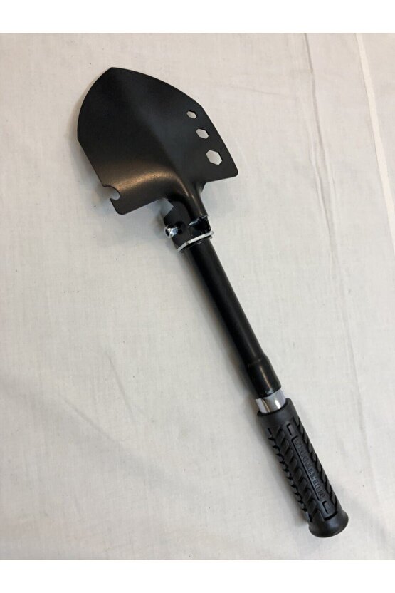 Türk Malı Özel Siyah Branda Çantasında Paslanmaz Çelik Katlanır Kürek