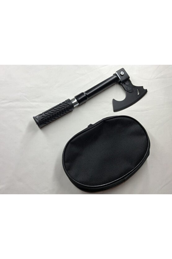 Yerli Üretim Karbon Çelik Pratik Sökülür Balta Özel Siyah Çantasında