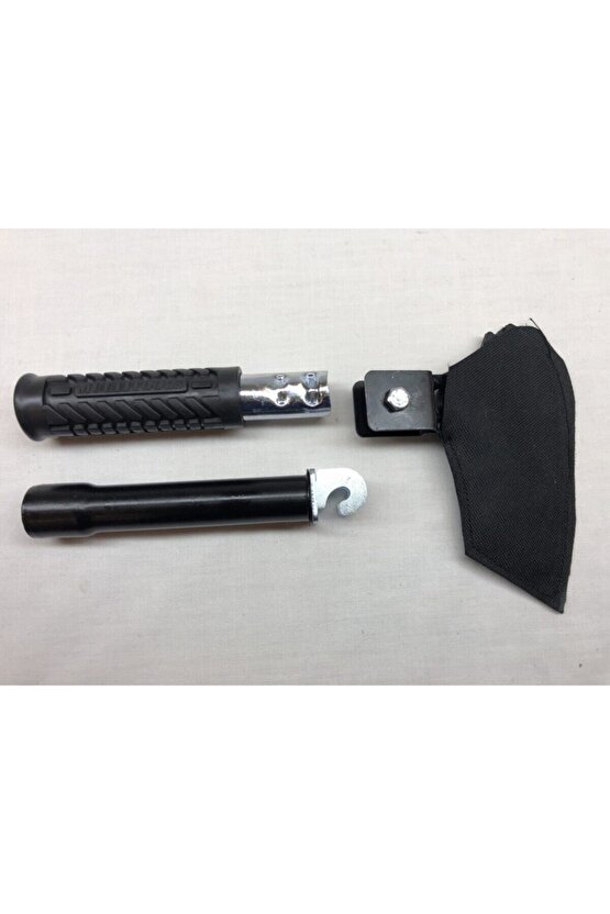 Osmanlı Tarzı Türk Malı Paslanmaz Çelik Balta Mavi Kamuflaj Çantalı