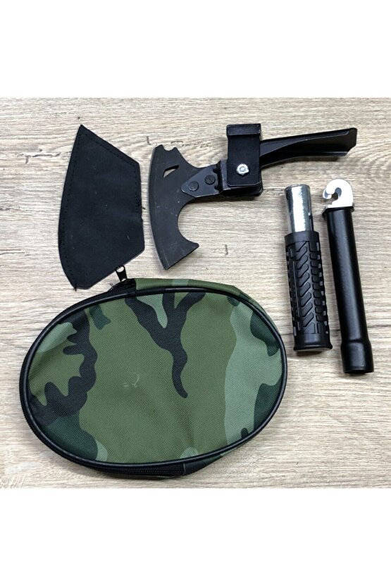 Özel Çantasında Siyah Keser Balta Çekiç Seti Çok Fonksiyonlu Pratik Katlanabilir