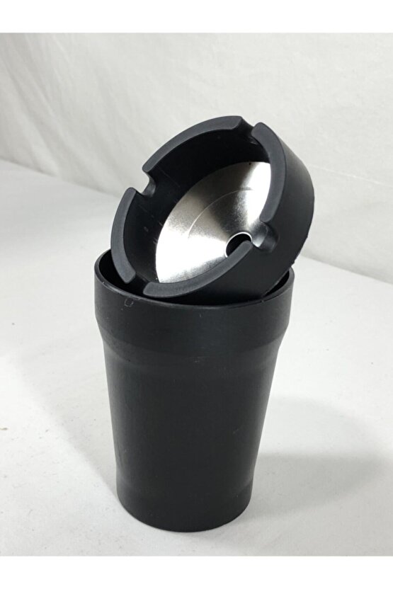 3 Adet Siyah Koku Yapmayan Özel Tasarım Metal Ağızlı Kül Tablası