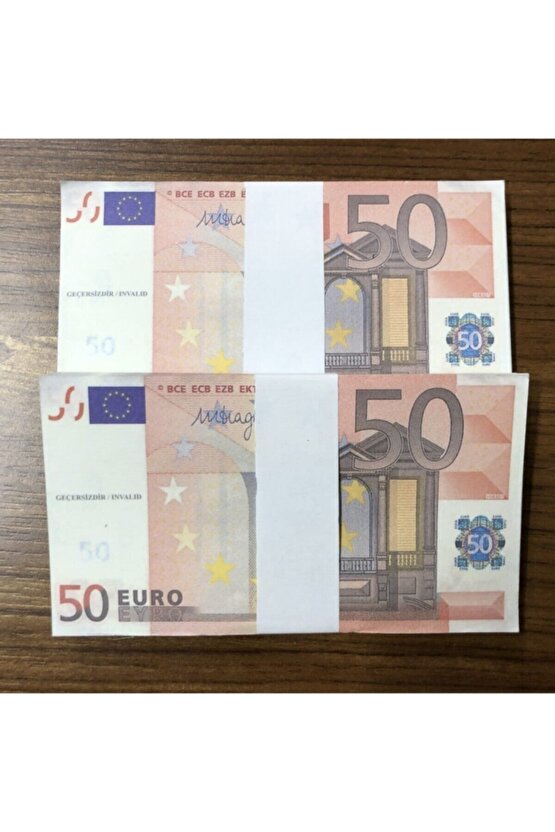 50 Euro 2 Deste Kutlama Parası Düğün,nişan,eğlencelik Dizi Flim Tiktok Vlog Geçersiz Paralar