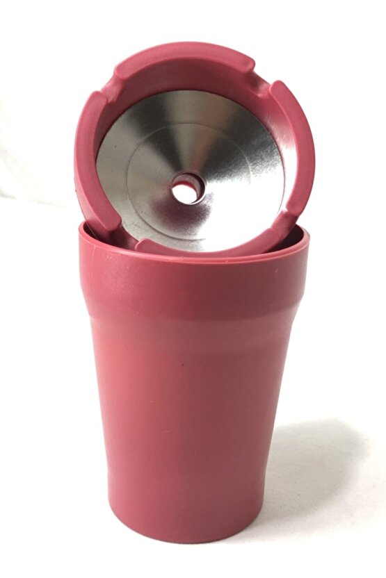 Sigara At Sönsün Pratik Dumansız Koku Yapmayan Kül Tablası Türk Malı Metal Kaplı Hazne Küllük