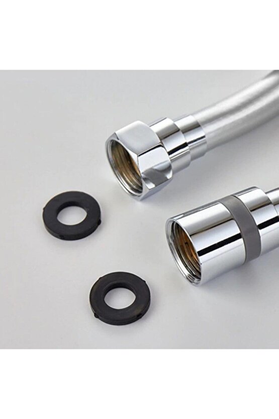 Gümüş Pvc Banyo Duş Hortumu Dayanıklı Banyo Musluk Duş Hortum 1,5 Metre