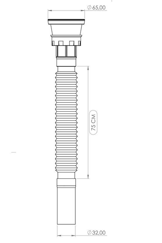 Körüklü Lavabo Sifonu Lavabo Gider Borusu