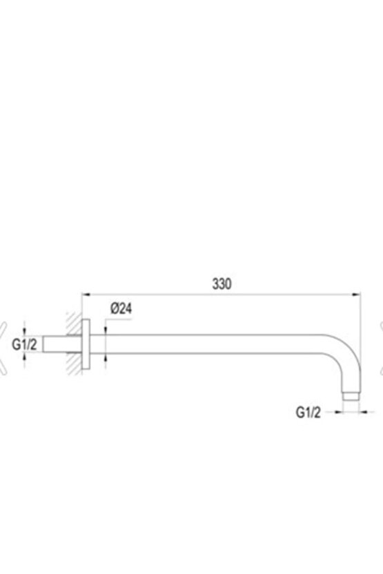 410200600087 Kale Tepe Duşu Için Duvardan Dirsek