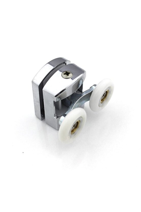 Kırılmaz Duşakabin Tekeri Krom Çift Teker Duşakabin Rulmanı Eksiksiz Tam Set 22 mm