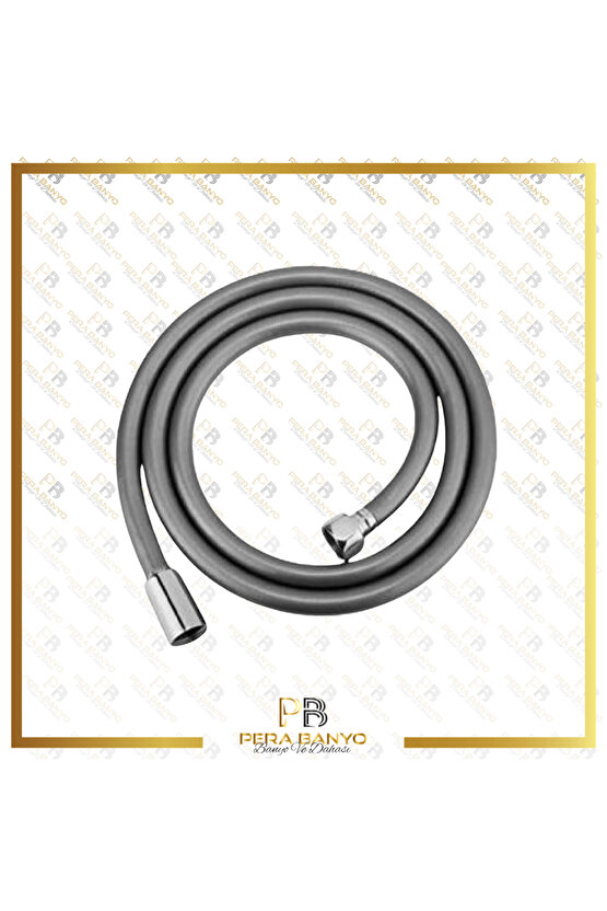 Panter 5 Fonksiyonlu Siyah Duş Başlığı + Pvc Duş Hortumu + Vakumlu Mafsal Duş Takımı