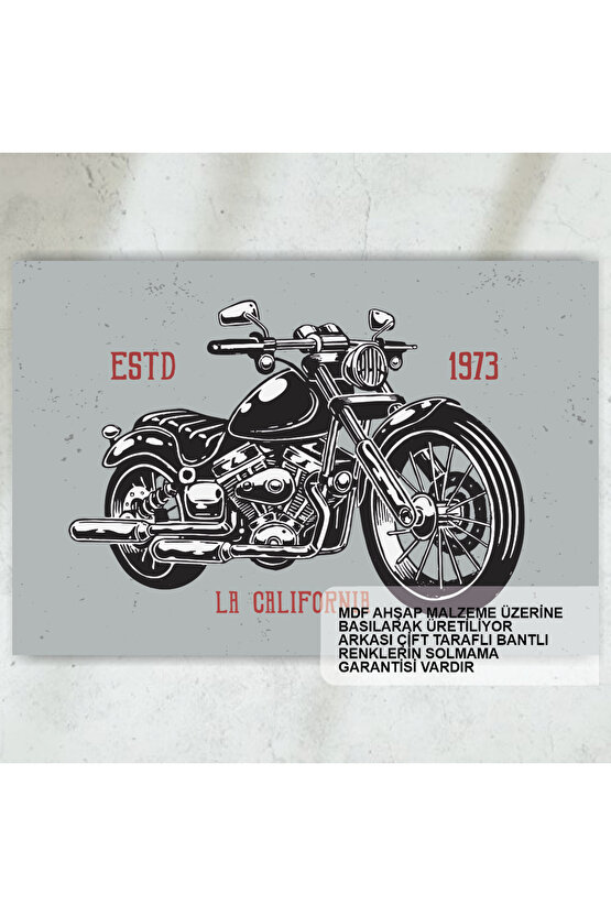 california amerika 1973 klasik motor ev dekorasyon tablo retro ahşap psoter