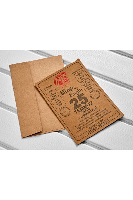 Nişan Düğün Davetiyeleri 1001-10503 (50 ADET)