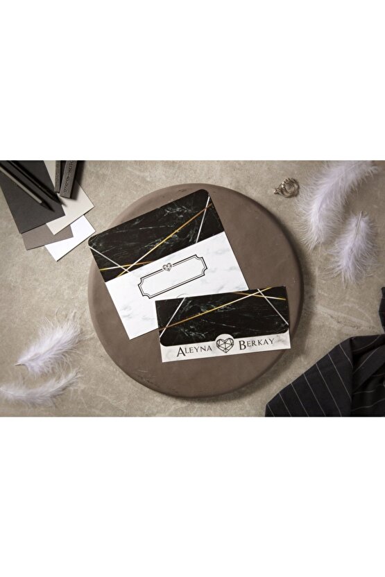 Fenomen Nikah Nişan Düğün Davetiyesi 7050 - 100 Adet