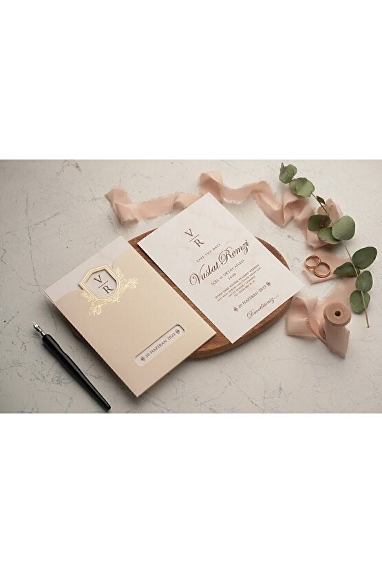 Düğün, Nişan, Nikah Davetiyesi (50 Adet) 9198