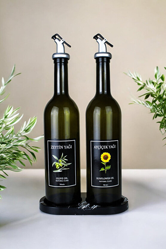 Mermer desenli yağdanlık standı