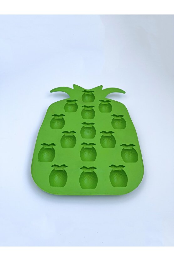Ananas Silikon Buz Ve Çikolata Kalıbı Yeşil