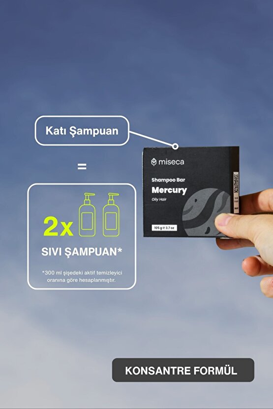 Mercury Yağlı Saçlar Dengeleyici Katı Şampuan 105 G