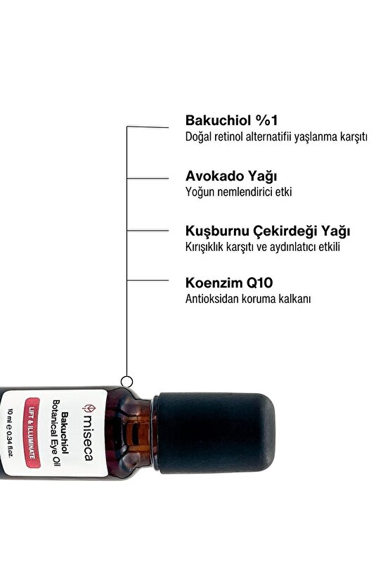 Bakuchiol Botanical Eye Oil 10 Ml Bitkisel Retinol Göz Çevresi Yaşlanma Karşıtı Serum