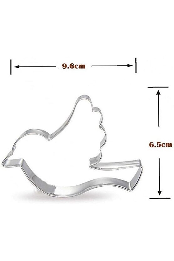 Narkalıp Kuş Şeklinde Kurabiye Kalıbı Paslanmaz Çelik