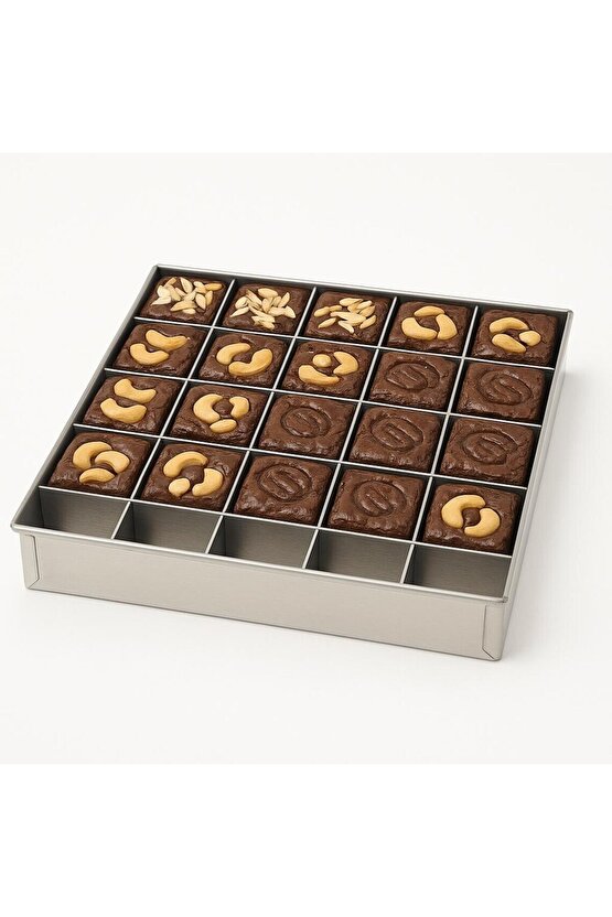 Narkalıp Brownie Kek Kalıbı Çap 25 X 25cm 49 Dilim