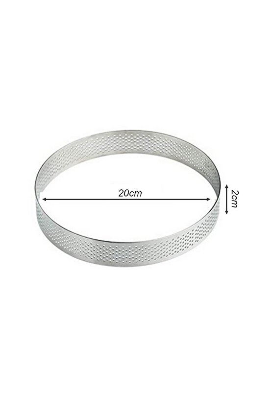 Narkalıp Yuvarlak Delikli Tart Kalıbı En 20cm