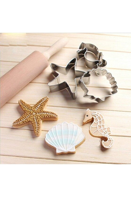 Narkalıp Deniz Canlıları Kurabiye Kalıbı 3 Lü Set