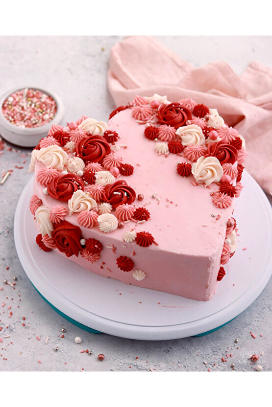 Kalp Çember Pasta Kek Kalıbı 4lü Set Derinlik 10cm