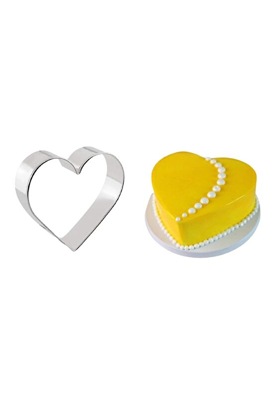 Narkalıp Kalp Çember Pasta Kek Kalıbı 4lü Set Derinlik 8cm