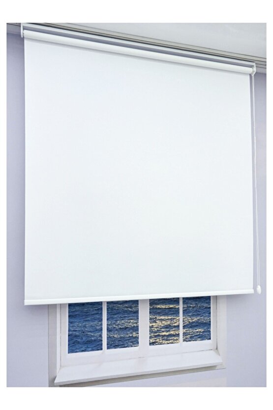 Güneşlik-stor Perde Beyaz Etek Dilimsiz 1.kalite