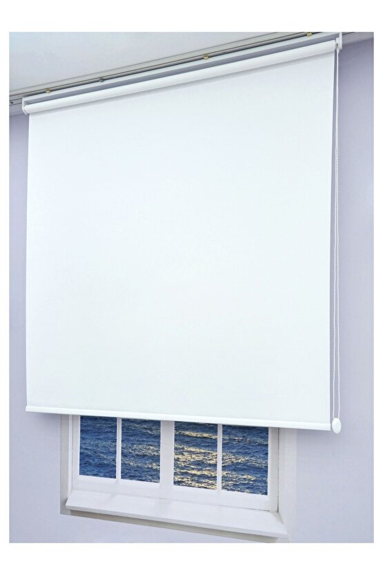 Güneşlik-stor Perde Beyaz Etek Dilimsiz 1.kalite