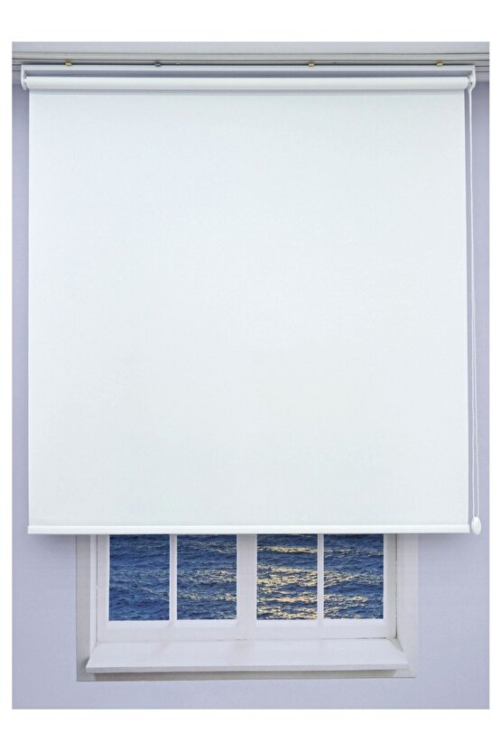 Güneşlik-stor Perde Beyaz Etek Dilimsiz 1.kalite