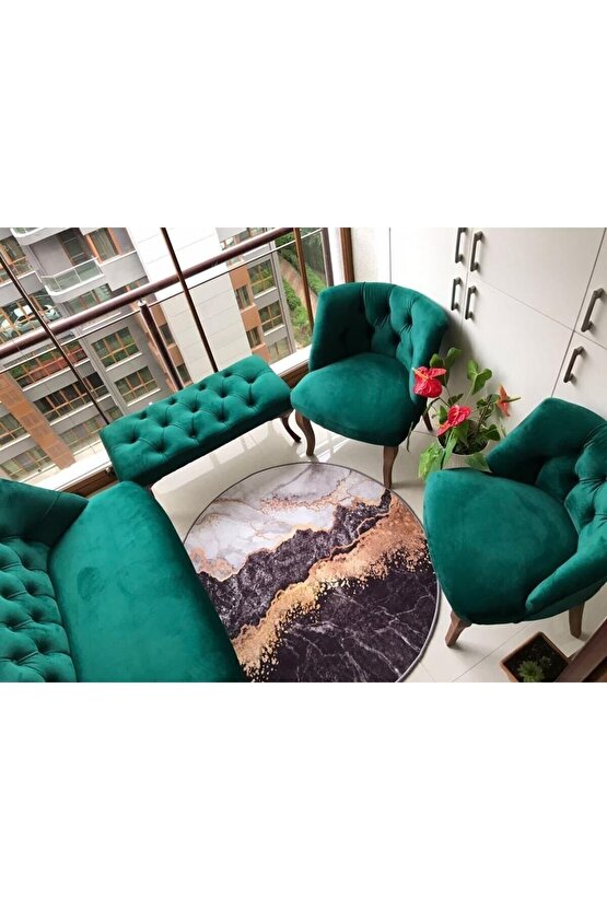 Nev Elizzan Garden Zümrüt Yeşili Koltuk Takımı 001